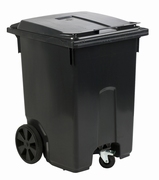 Mini-container 360 ltr 3-wiel grijs