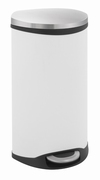 Shell Bin pedaalemmer 30 ltr, EKO wit, mat RVS