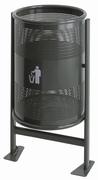 Afvalbak 60 ltr op statief grafiet