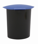 Inzet 6 ltr met deksel zwart, blauw