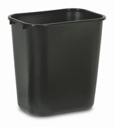 Rechthoekige afvalbak 26,6 ltr, Rubbermaid zwart