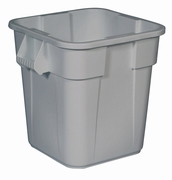 Vierkante Brute container 106 ltr, Rubbermaid grijs