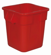 Vierkante Brute container 106 ltr, Rubbermaid rood