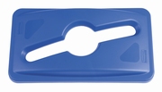 Gecombineerd deksel, Rubbermaid blauw