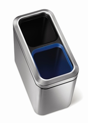 Slim Open Recycler, Simplehuman mat RVS