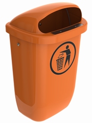 Afvalbak DIN-PK 50 ltr oranje