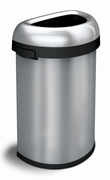 Afvalemmer Bullet Open Half Rond 60 liter, Simplehuman mat R