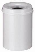 Vlamdovende papierbak 15 ltr grijs