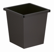 Vierkant tapse papierbak, 27 liter zwart