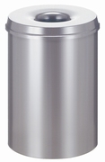 Vlamdovende papierbak 30 ltr zilver