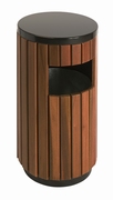 Buitenafvalbak 33 ltr houtlook, zwart