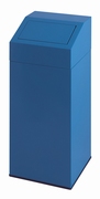 Afvalbak met pushdeksel 45 ltr blauw