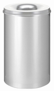 Vlamdovende papierbak 110 ltr zilver
