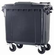 Container 770 ltr vlak deksel grijs