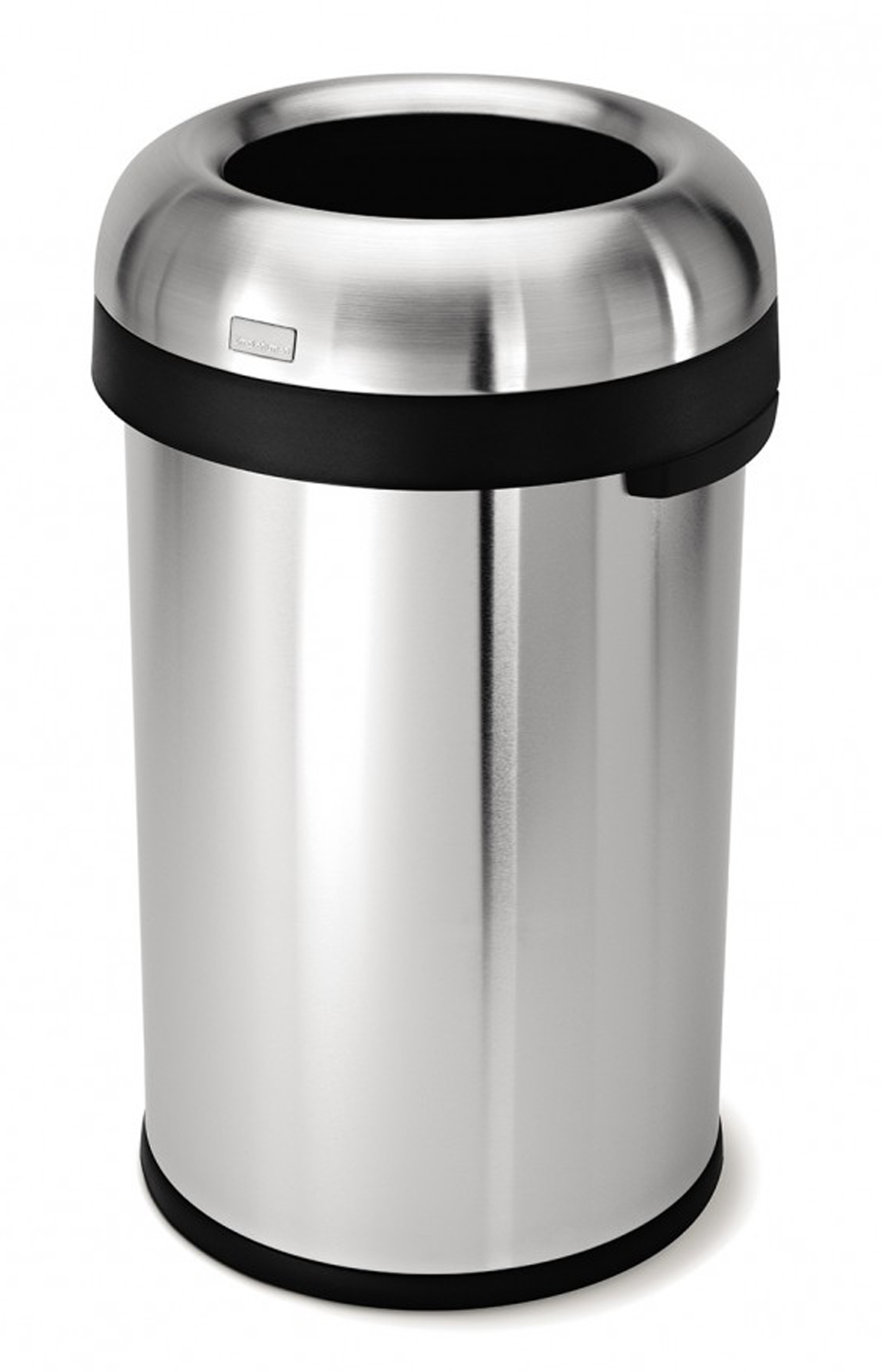 Afvalbak Bullet Open Top 60 ltr, Simplehuman mat RVS