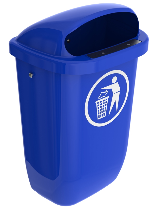 Afvalbak DIN-PK 50 ltr blauw