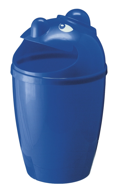 Afvalbak met gezicht 75 ltr blauw