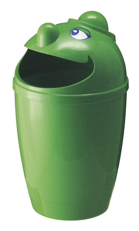 Afvalbak met gezicht 75 ltr groen