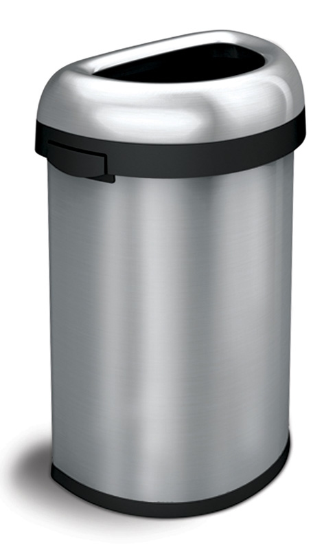 Afvalemmer Bullet Open Half Rond 60 liter, Simplehuman mat R