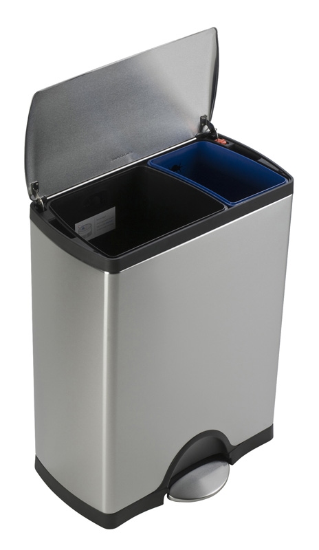 Afvalemmer Classic Recycler 30+16 liter, Simplehuman mat RVS