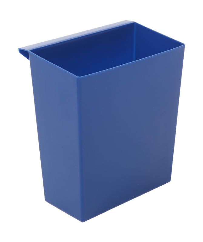 Inzetbakje voor vierkant tapse papierbak blauw