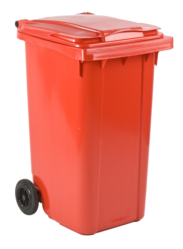 Mini-container 240 ltr rood