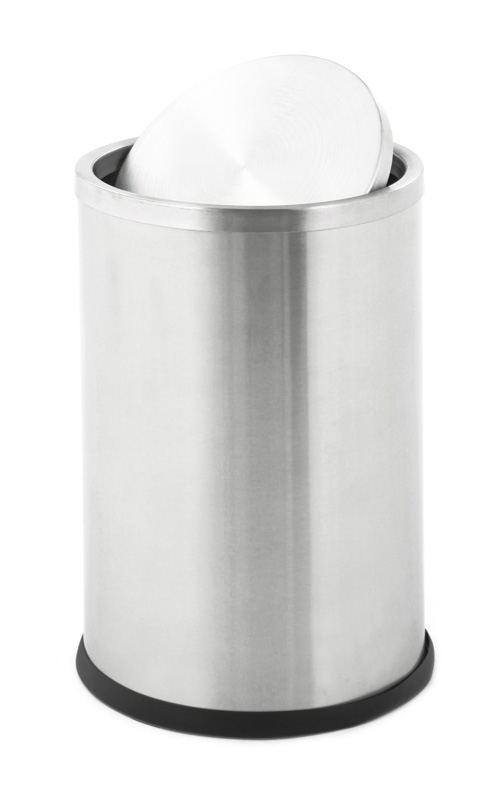 Papierbak Swing 10 ltr mat RVS