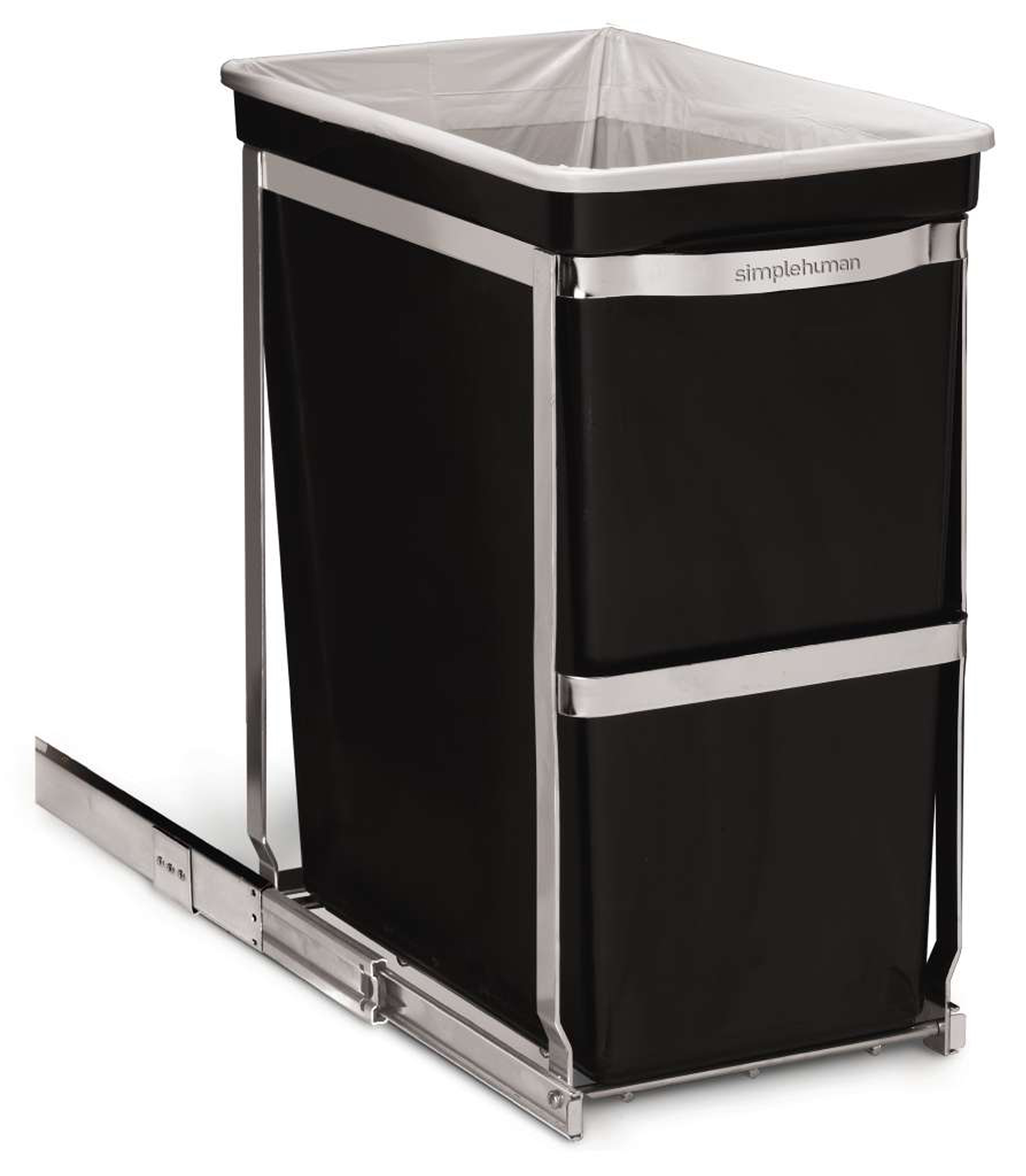 Pull-out Bin, Simplehuman chroom, zwart