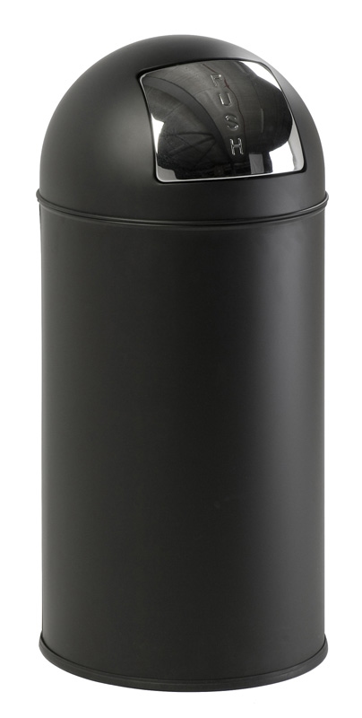 Pushcan 40 ltr, EKO mat zwart