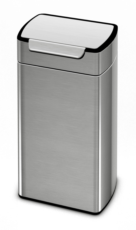 Rectangular Touch-Bar Bin 30 liter, Simplehuman mat RVS