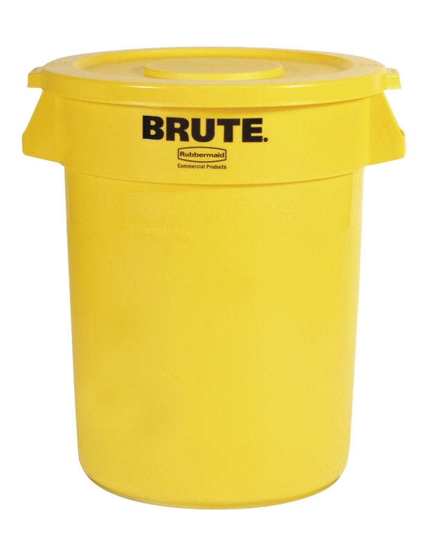 Ronde Brute container 121,1 ltr, geel