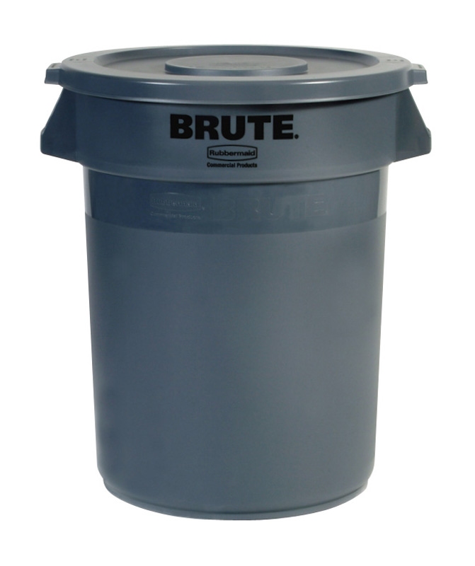 Ronde Brute container 121,1 ltr, Rubbermaid grijs