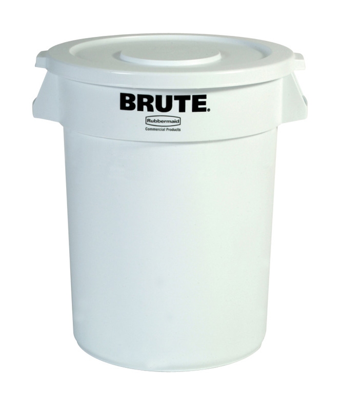 Ronde Brute container 121,1 ltr, Rubbermaid wit