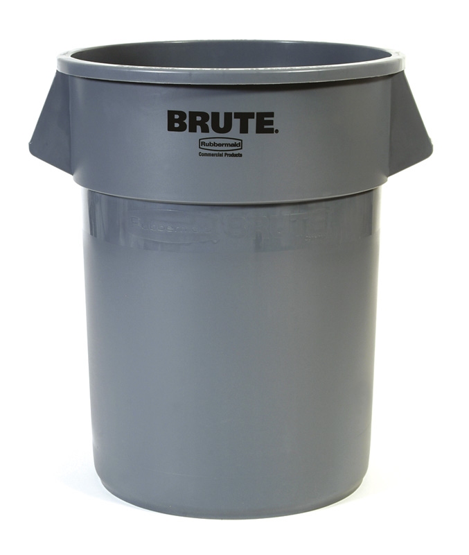 Ronde Brute Container 208,2 ltr, Rubbermaid grijs