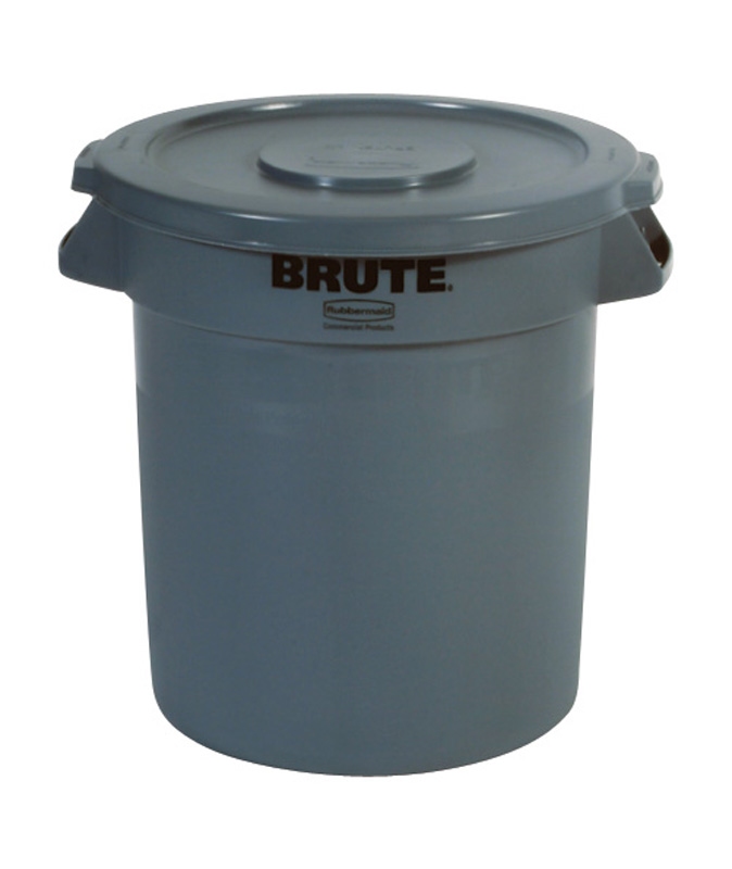 Ronde Brute container 37,9 ltr, Rubbermaid grijs