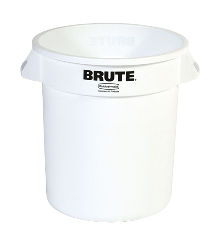 Ronde Brute container 37,9 ltr, Rubbermaid wit