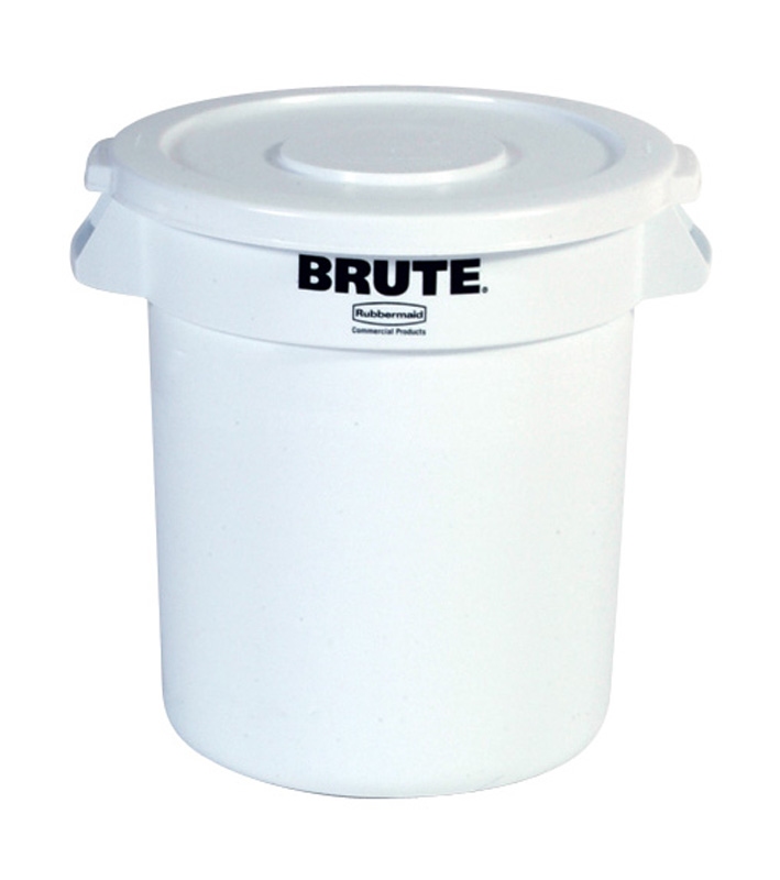 Ronde Brute container 37,9 ltr, Rubbermaid wit