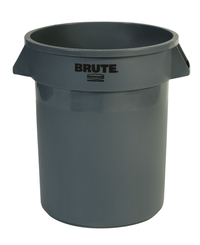 Ronde Brute container 75,7 ltr, Rubbermaid grijs