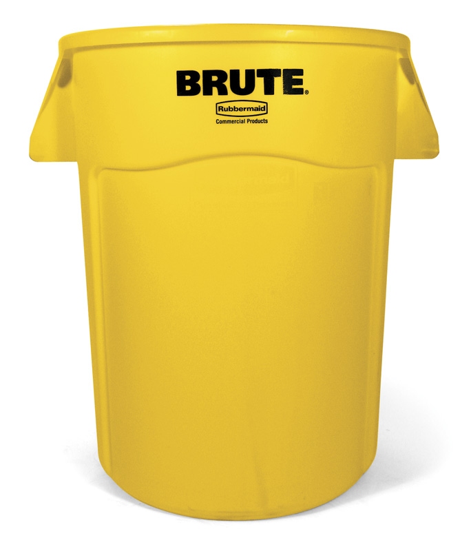 Ronde Brute Utility container 166,5 ltr, Rubbermaid geel