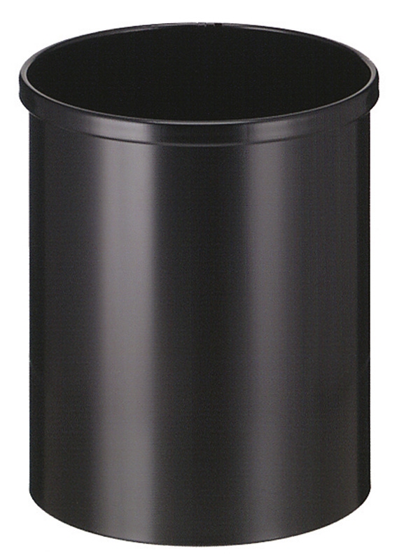 Ronde papierbak 15 ltr zwart
