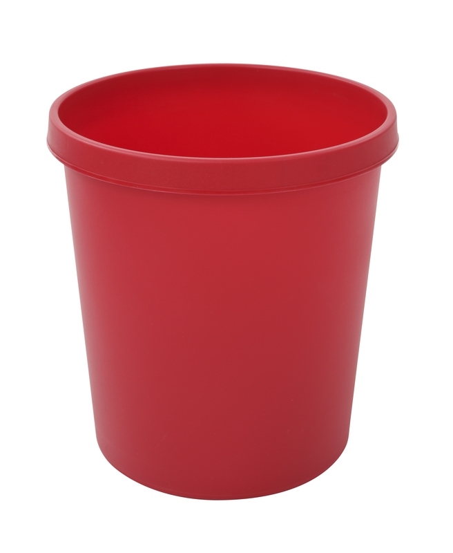 Ronde papierbak 18 ltr rood