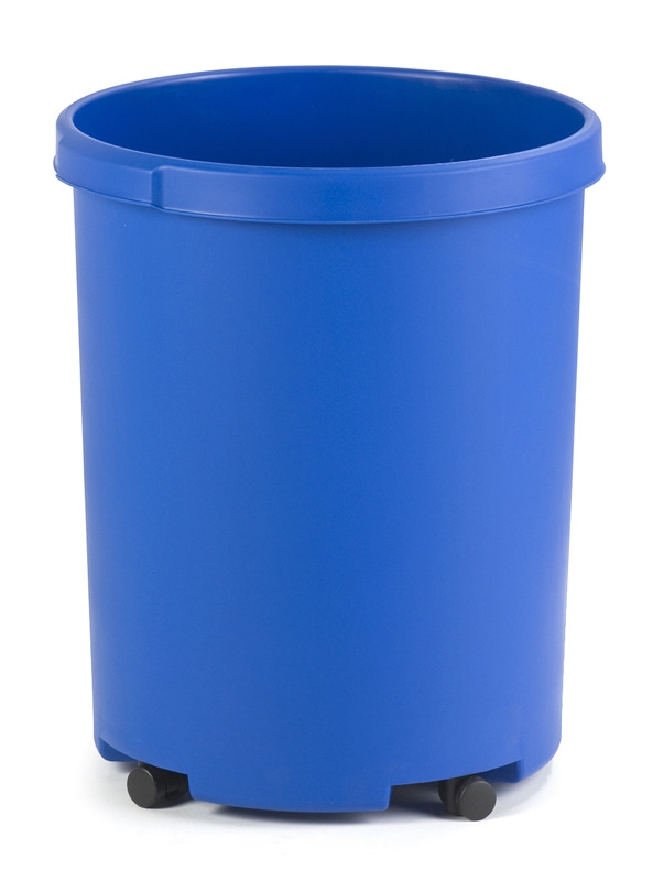 Ronde papierbak 50 ltr blauw
