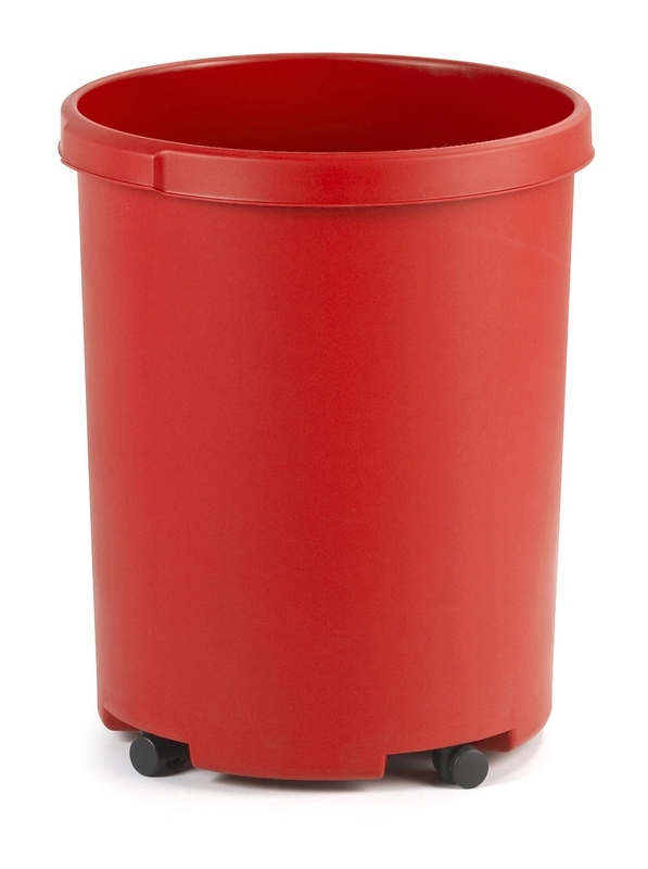 Ronde papierbak 50 ltr rood