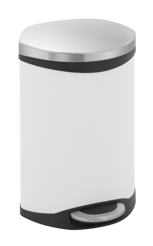 Shell Bin pedaalemmer 10 ltr, EKO wit, mat RVS