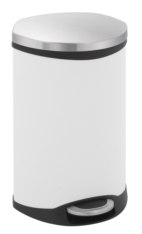 Shell Bin pedaalemmer 18 ltr, EKO wit, mat RVS