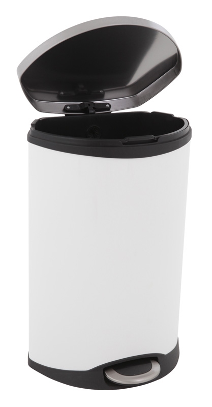Shell Bin pedaalemmer 50 ltr, EKO wit, mat RVS