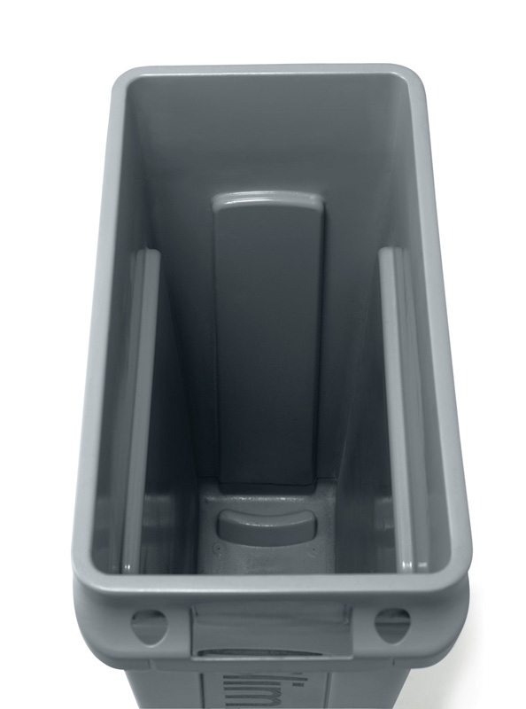 Slim Jim met luchtsleuven 87 ltr, Rubbermaid grijs