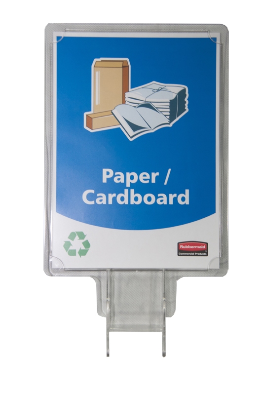 Slim Jim recycling panel, Rubbermaid transparant