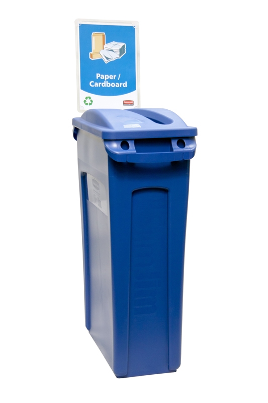 Slim Jim recycling panel, Rubbermaid transparant