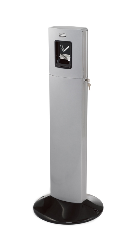 Staande asbak Metropolitan, Rubbermaid zilver